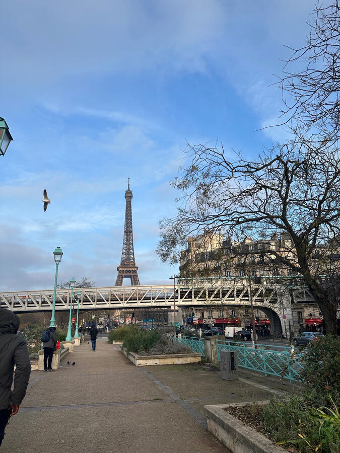 Tour Eiffel Paris during a walking tour
